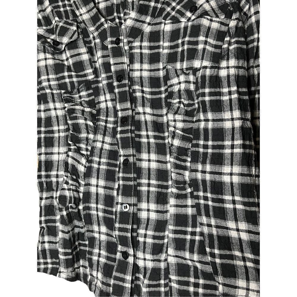 Vintage Y2K Sweet Love Hot Topic Plaid Button‎ Down Shirt Size Small - Picture 5 of 11